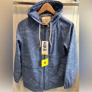 NWT Weatherproof Vintage Women's Rain Jacket, Riverside Blue Print Size Small